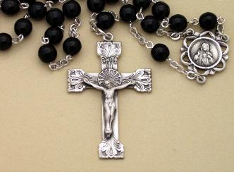 Image of Onyx & Sterling Silver Men's Rosary