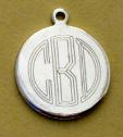 Monogram Initial engraving for Venetian Glass Bead Rosaries