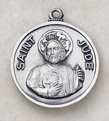 Sterling Silver St. Jude Medal by Creed, round