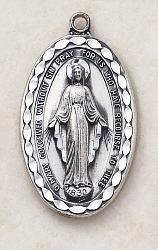 Give Dad this Large Sterling Silver Miraculous Medal for Father's Day - Father Day Gift Idea