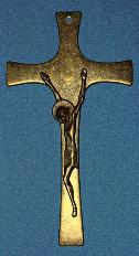 Italian Burnished Brass decorative Crucifix