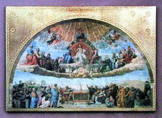 Disputation over the Eucharist by Raphael Florentine Religious Plaque