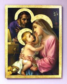 Holy Family by Simeone Florentine Religious Plaque