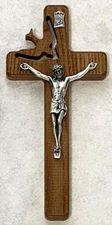 Decorative wooden wall Crucifix with Holy Spirit design
