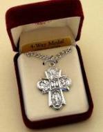 Sterling Silver 4-Way Medal