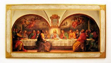 Last Supper by Rosselli Florentine Religious Plaque