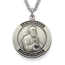 St. Peter Sterling Silver Patron Saint Medal