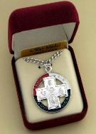Image of Sterling Silver and Ename Military 4-way medal