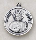 Sterling Silver St. Jude Medal by Creed, round